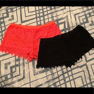 💥 DOUBLE DEAL 💥 Two Pairs of H&M Lace Shorts